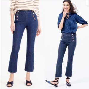 J. Crew Billie Demi Boot Crop Sailor Jeans, Size 30